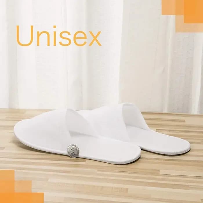 Pantoufles de spa en peluche brossée pour hommes et femmes
