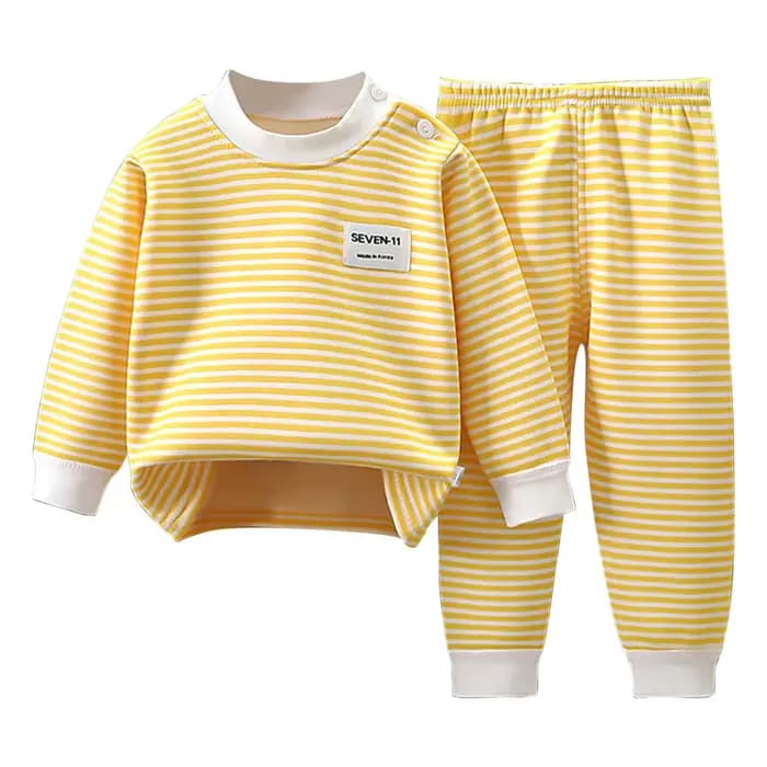 Ensemble de pyjama chaud doublé sourire pour bébé