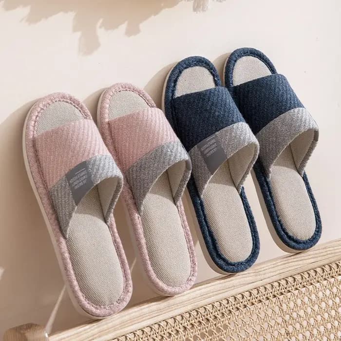 GUQIWT Pantoufles en lin pour le printemps et l'été