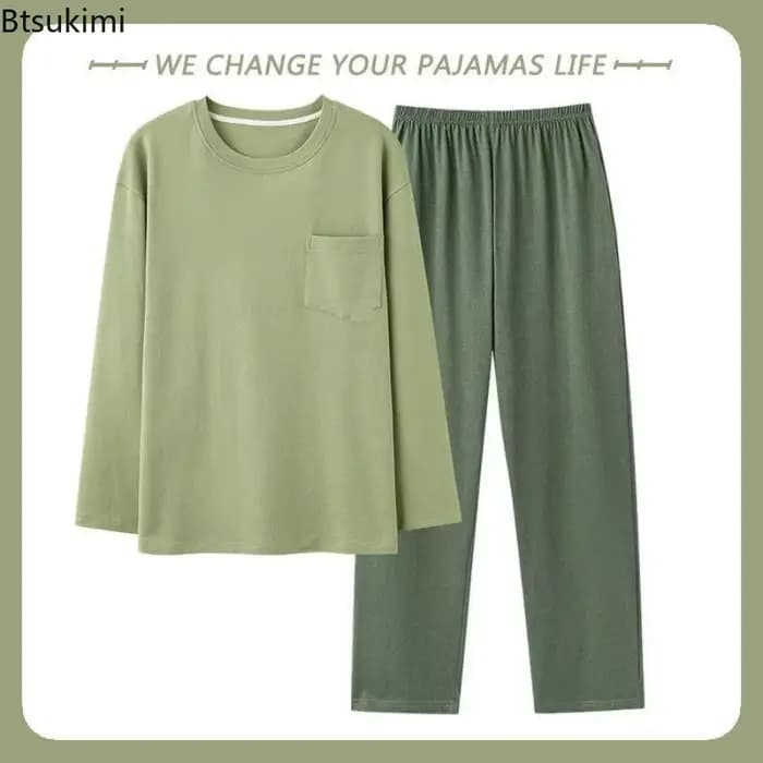 Nouvel ensemble pyjama homme 2026 – Haut à manches longues et pantalon