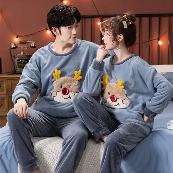 Hiver flanelle Pyjamas ensemble pour femmes homme point Panda dessin animé Pijamas Mujer maison vêtements costumes à