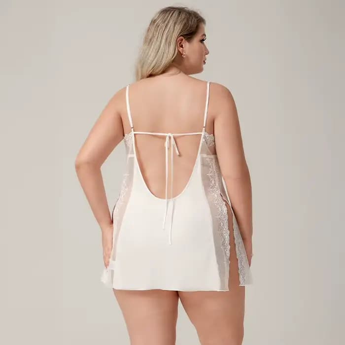 Chemise de nuit blanche Sexy pour femmes