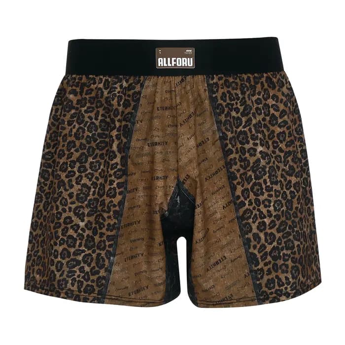 Pyjama pour hommes, Boxer, bas de couchage, imprimé léopard, coupe ample, sous-vêtements multifoncti