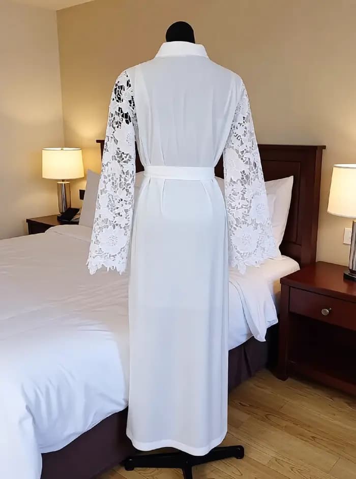 Robe de mariée longue en soie luxueuse