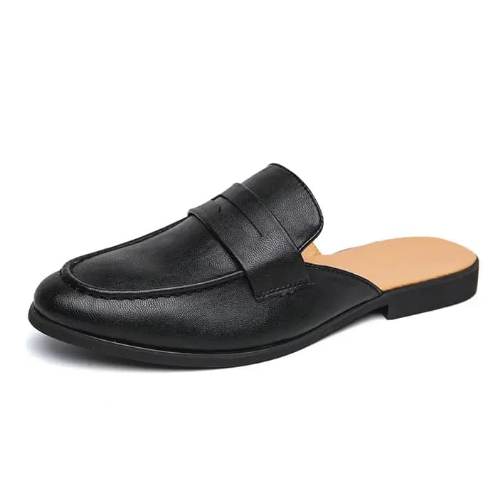 2025 Mules d'été légères hommes demi chaussures pour homme pantoufles en cuir hommes chaussures déco