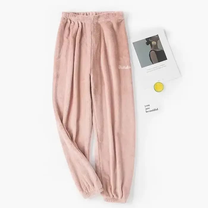 Ensemble de pyjama en velours corail pour femmes, pantalon chaud d'automne et d'hiver, vêtements de