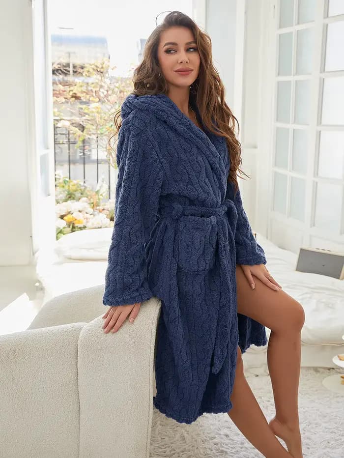 Chemise de nuit chaude surdimensionnée de Style américain pour automne et hiver avec chemise de nuit
