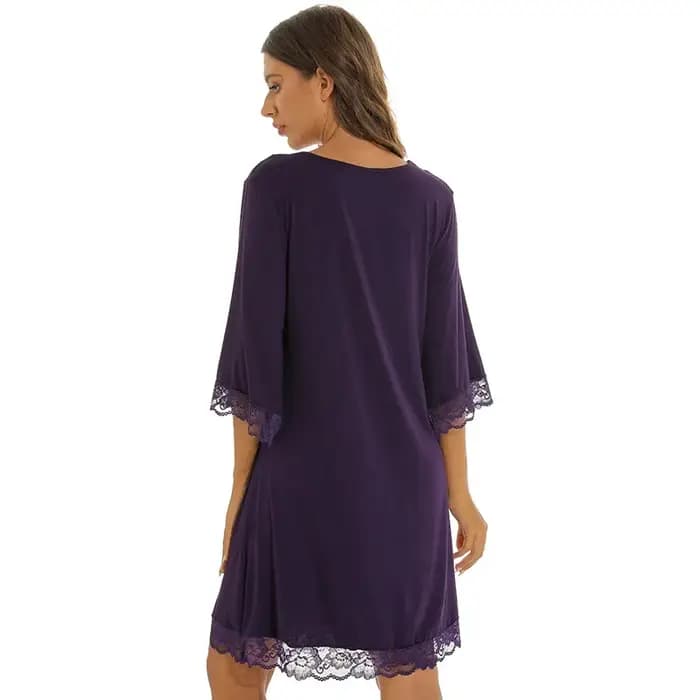 Robe de nuit d'été à manches courtes pour femmes