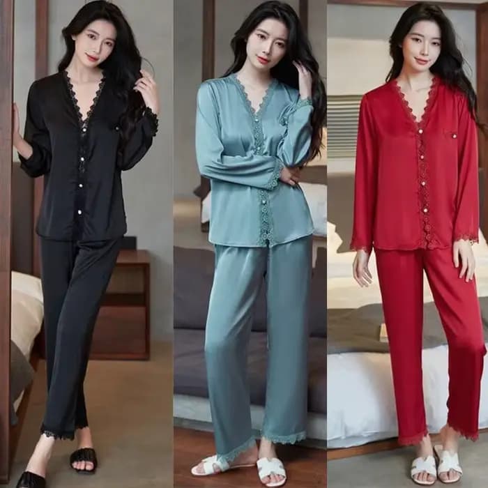 Ensemble de pyjamas en satin sexy pour femmes