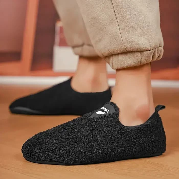 ELUVA pantoufles d'hiver chaudes pour hommes femmes antidérapantes anti-dérapant intérieur extérieur maison chaussures