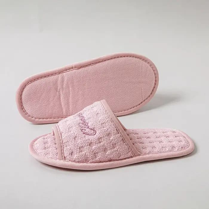 Chaussons d'intérieur décontractés en coton pour femmes, modèle 2025, sandales ouvertes élégantes et