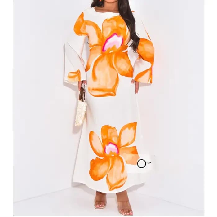 Boho Chic caractéristiques fluide cloche manches imprimé robe Maxi dos cravate taille robes pour femmes 2025