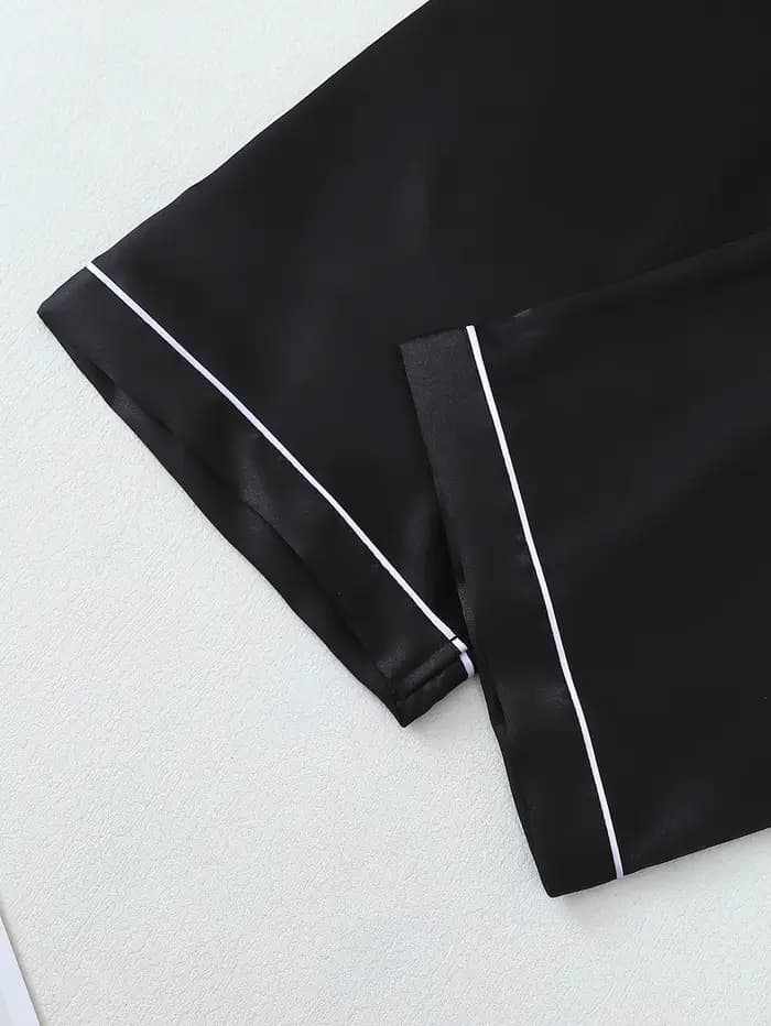 Ensemble de 2 pyjamas en satin uni
