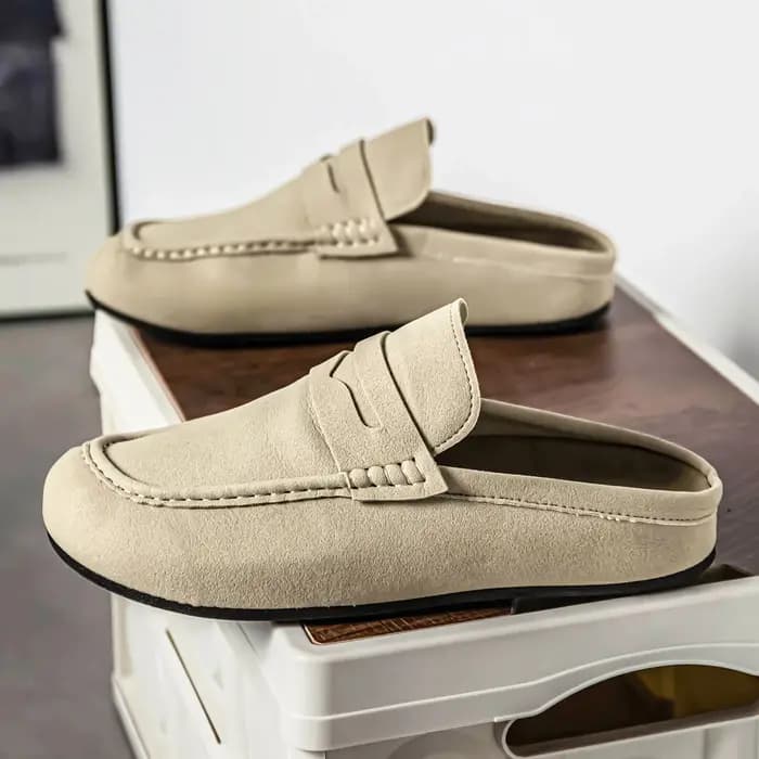 Demi-pantoufles à semelle souple à la mode pour hommes
