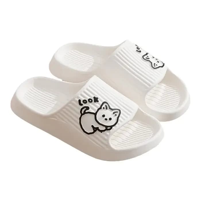 Pantoufles d'été salle de bain plate-forme antidérapante maison ours dessin animé tongs plage femmes pantoufle sandales diapositives intérieur extérieur 2023