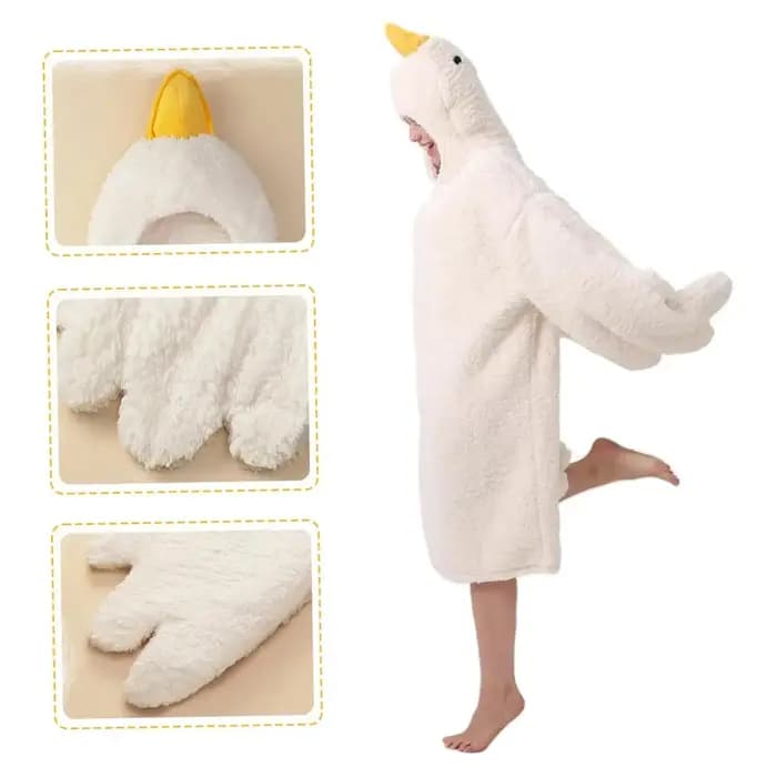 Peignoir à capuche en forme de grande oie