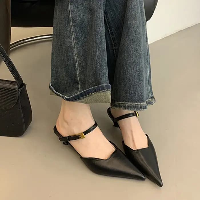 Été couverture orteil femmes pantoufles mode Singbacks Mules chaussures dames élégant talon mince décapant fête Sandalias