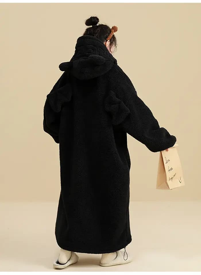 Robe de nuit à capuche de dessin animé mignon pour femmes