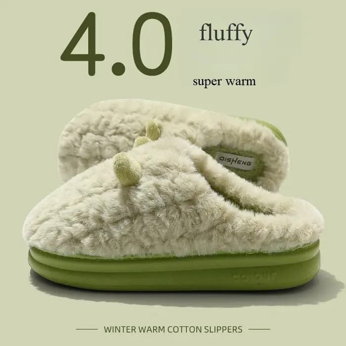 Pantoufles en coton pour femmes automne et hiver 2025