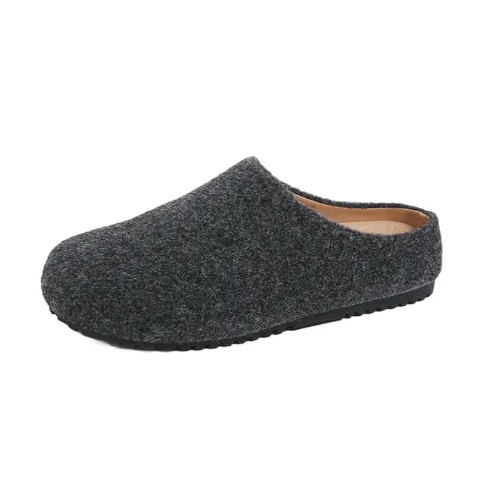 Pantoufles sabots confortables en daim pour femmes