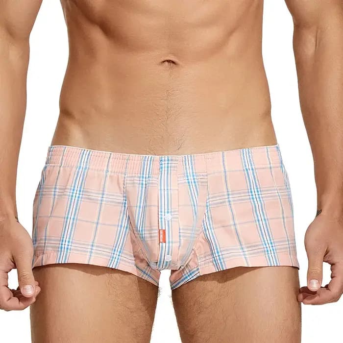 Nouvelles Offres Spéciales – Caleçons Confortables en Coton à Carreaux pour Hommes – Shorts de Détente et de Sommeil avec Design U Convexe – Boxers pour Homme