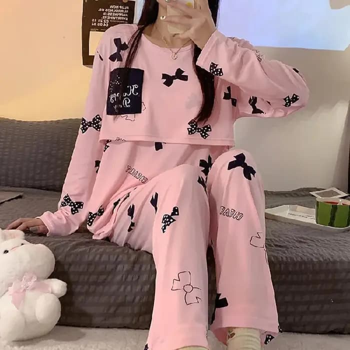 Nouveaux vêtements mensuels 2 pièces printemps et automne pyjamas de maternité été costume d'allaitement