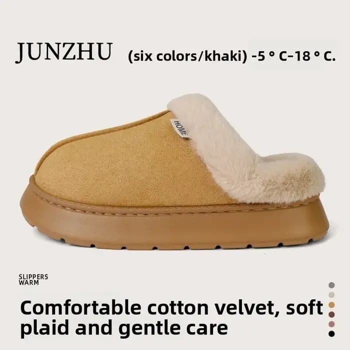 Chaussons en laine faits maison pour femmes en automne et en hiver