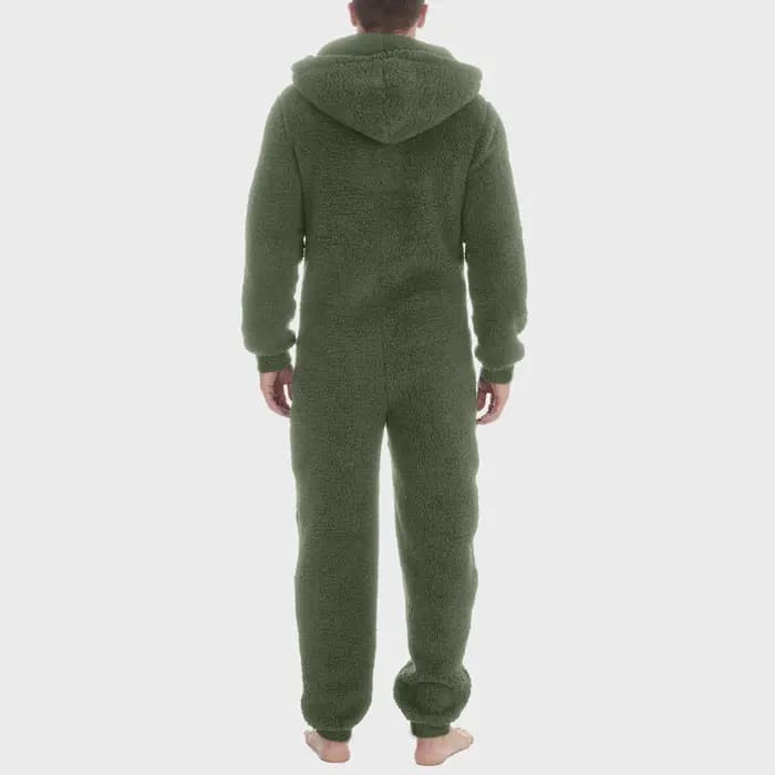 Pyjama à Capuche avec Fermeture Éclair sur le Devant pour Homme