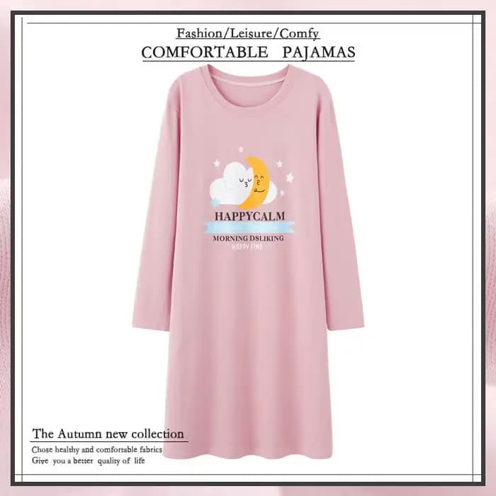 Grande taille dessin animé chemise de nuit nuisette pour femmes robe
