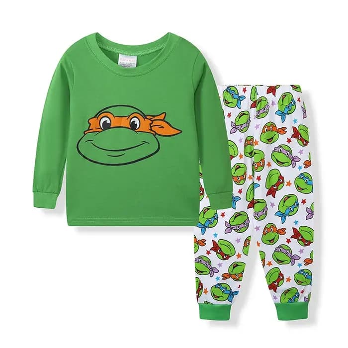 Pyjama Anime Teenage Mutant Ninja Turtles pour garçons, vêtements de maison pour enfants, pyjama Kaw