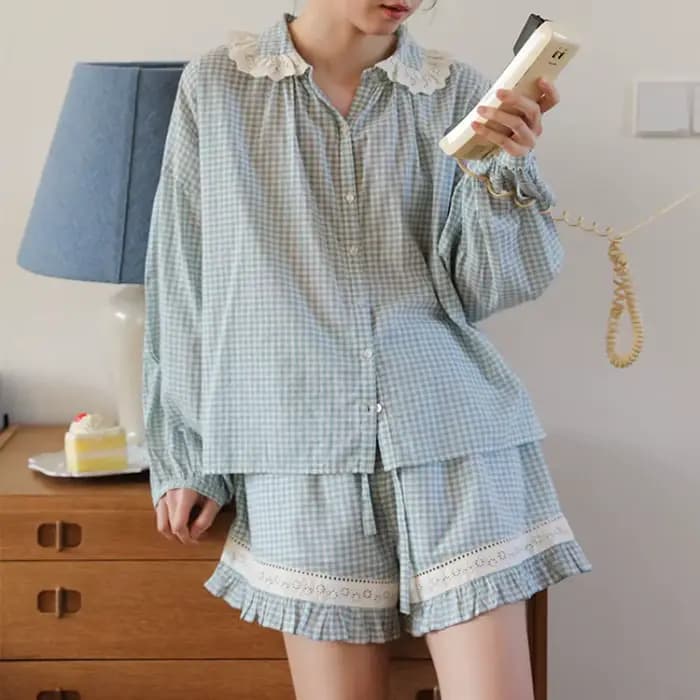 Pyjama deux pièces 100% coton pour femmes