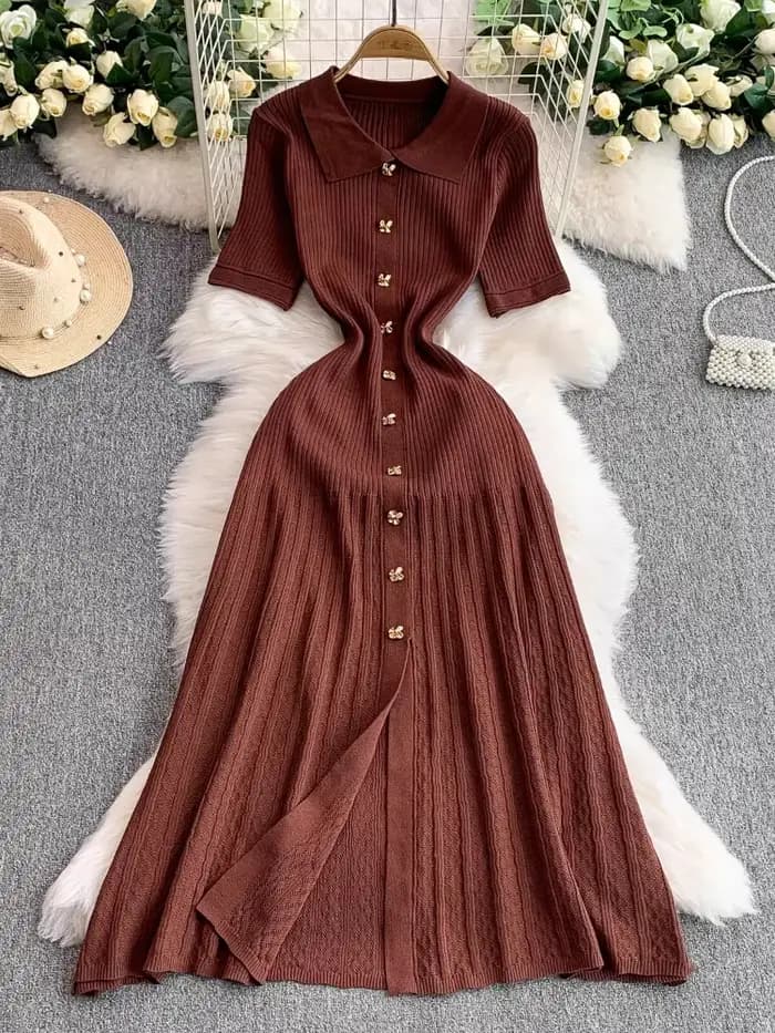 Robes De tempérament tricotées pour femmes