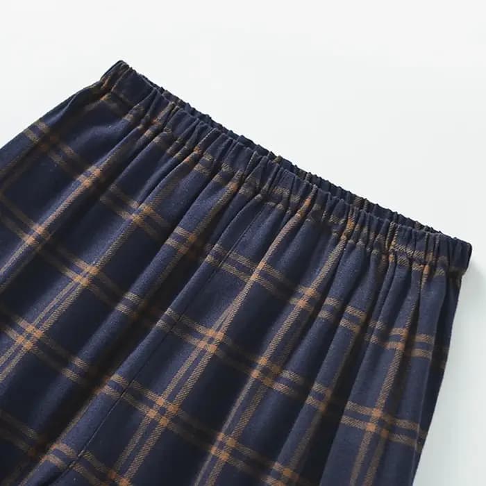 Ensemble de pyjamas en coton chaud à manches longues pour couple