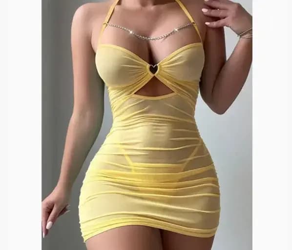 Épaules dénudées Ultra courtes Sexy soutiens-gorge pyjamas maison fronde robes chemises de nuit Sexi femmes chemise
