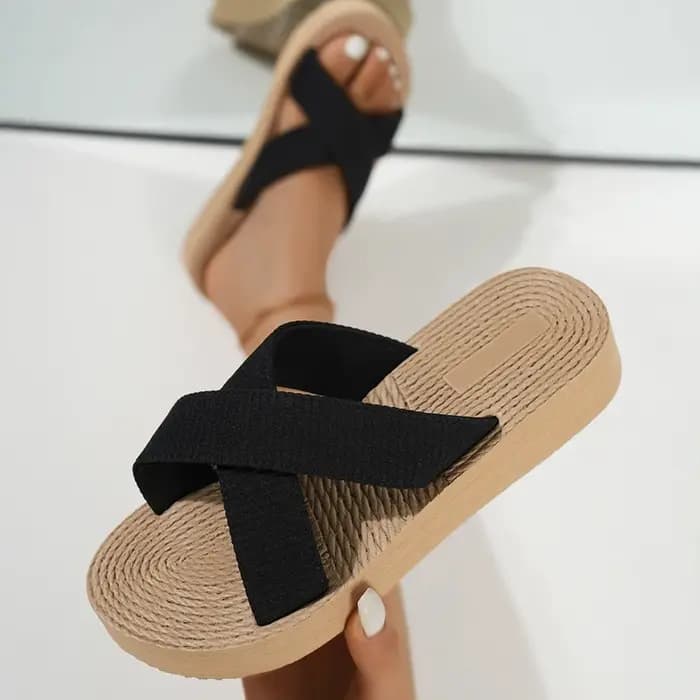 Pantoufles Solides Tendance Anti-Ald pour Femmes