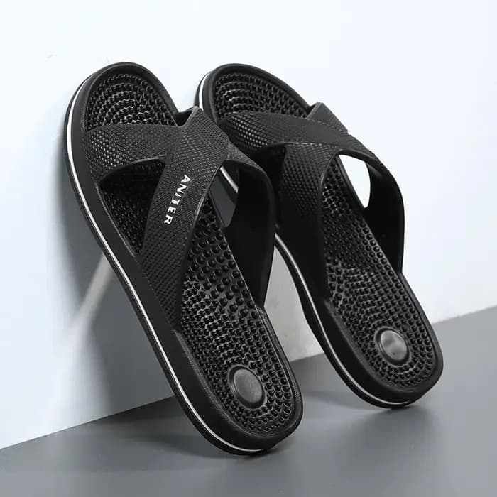 Pantoufles de salle de bain de Massage antidérapantes pour hommes, pantoufles coulissantes EVA confortables et antidérapantes pour intérieur/extérieur, chaussures de grande taille 47 48
