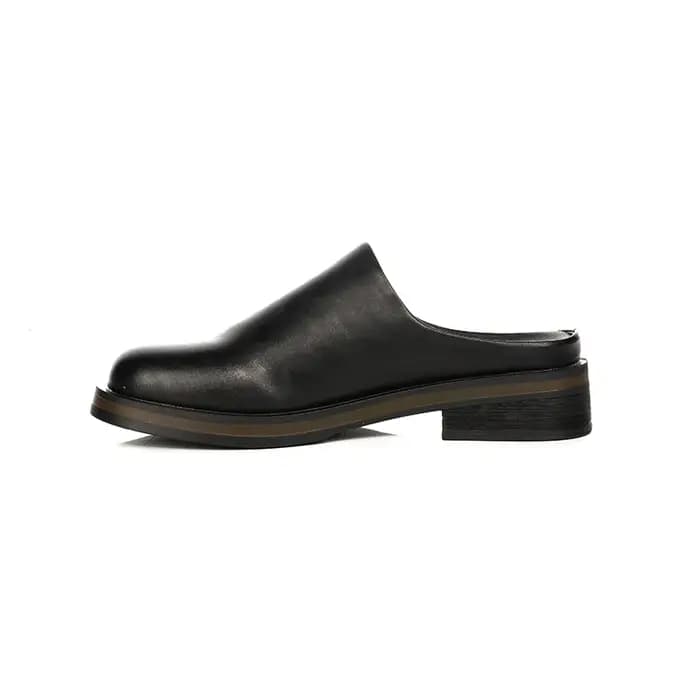 Nouvelles mules en cuir marron pour hommes