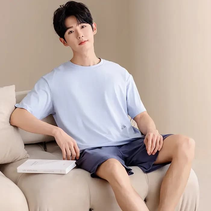 Kawaii jeunesse hommes pyjamas mignon chiot impression vêtements de nuit