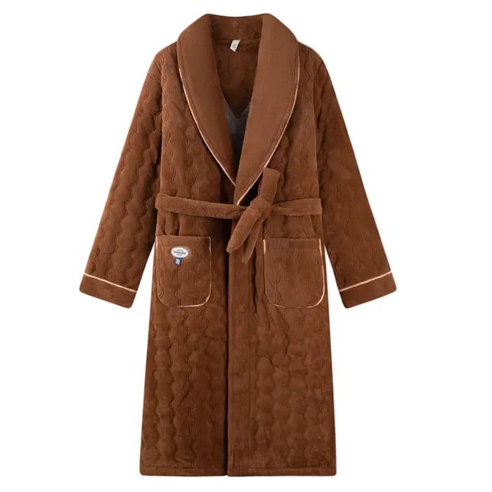 Peignoir pour homme, 3 couches, en coton, peignoir pour homme, robe de chambre, pyjama homme
