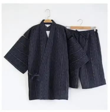 Pyjama kimono japonais en coton pour hommes, maison Jinbei, short d'été