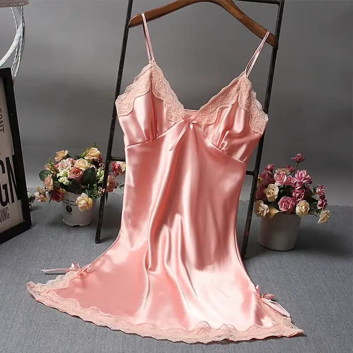 Sexy dentelle Patchwork vêtements de nuit Lingerie nuisette col en V robe de mariée