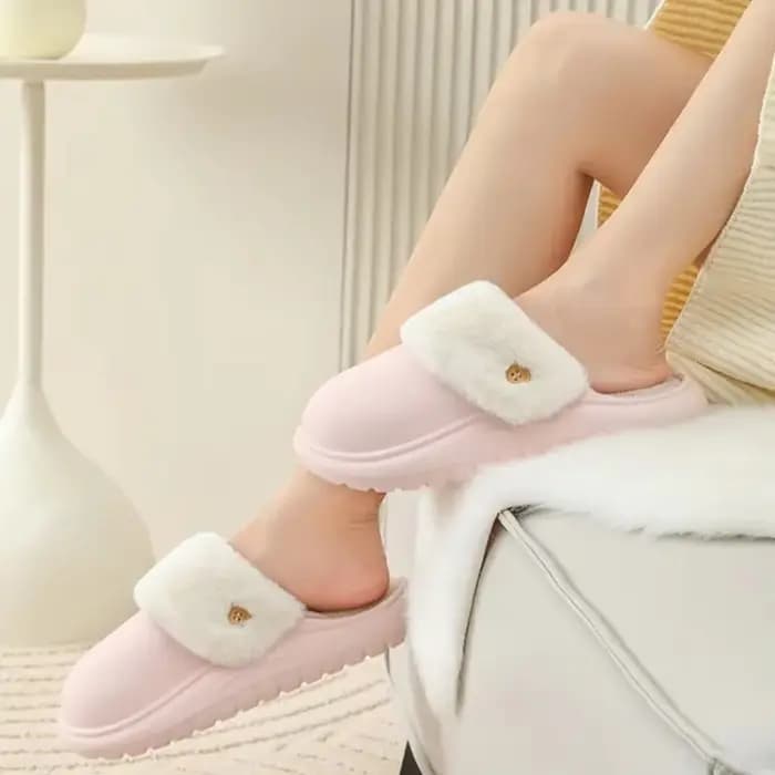 Pantoufles d'hiver en coton lavables pour femmes et hommes