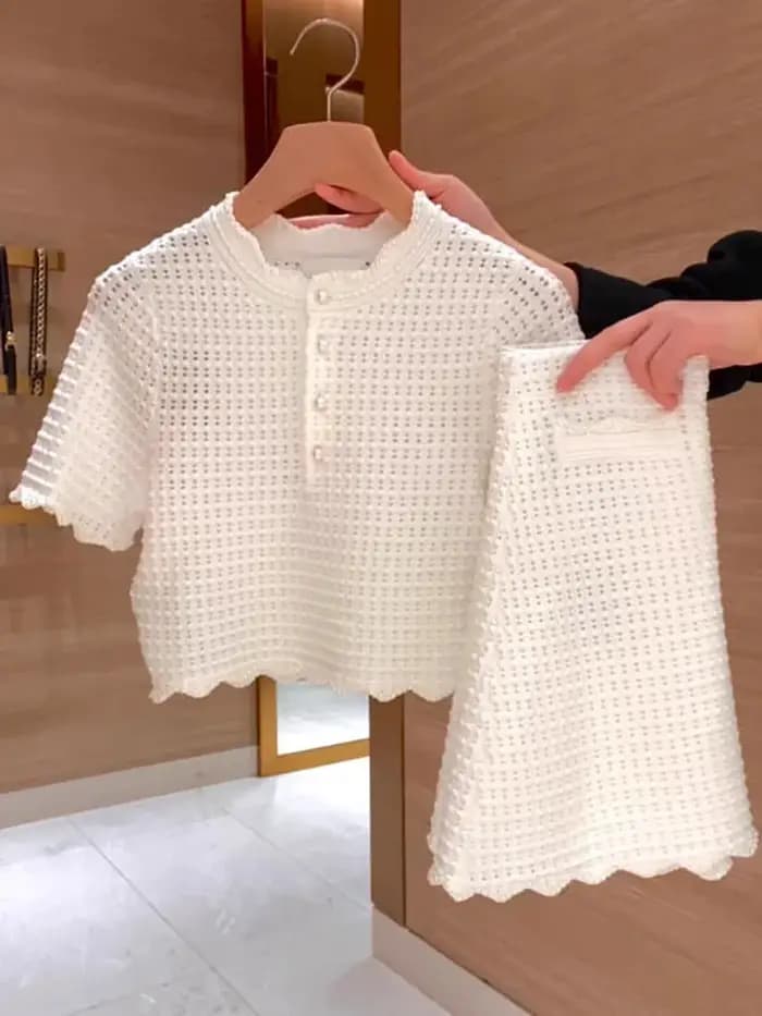 Ensemble robe florale de style français pour femme