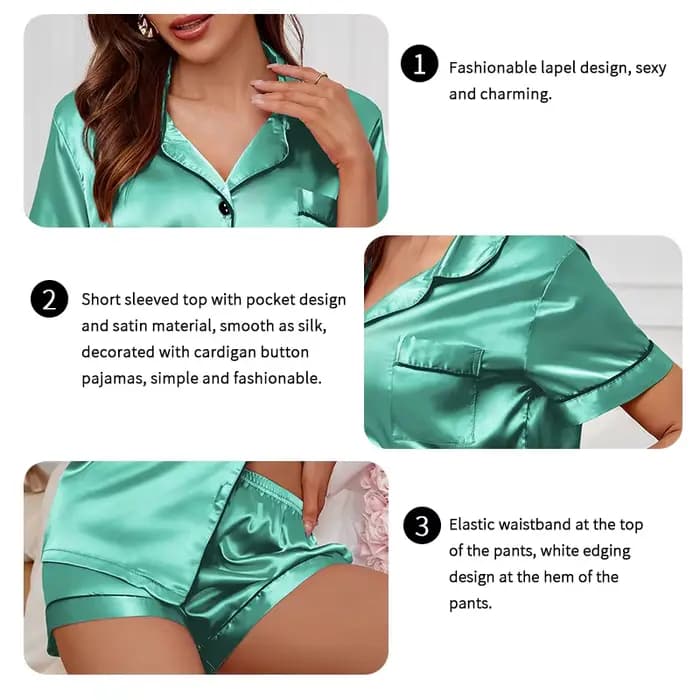 Ensemble de pyjama à manches courtes pour femmes