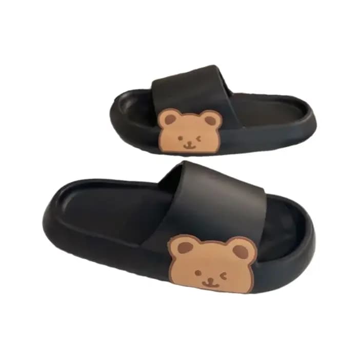 Nouvelles pantoufles d'été confortables et mignonnes en forme d'ours pour couple