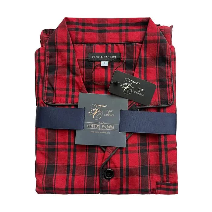 Tony & ci-après ice-Pyjama à manches longues pour hommes, vêtements de nuit 100% coton, chemise de nuit décontractée pour hommes, ensemble de pyjama doux