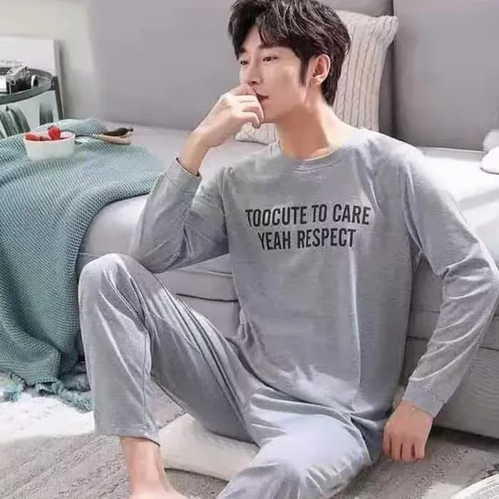 Nouveaux hommes printemps et automne rayé loisirs pyjamas ensembles garçons à manches longues vêtements de maison