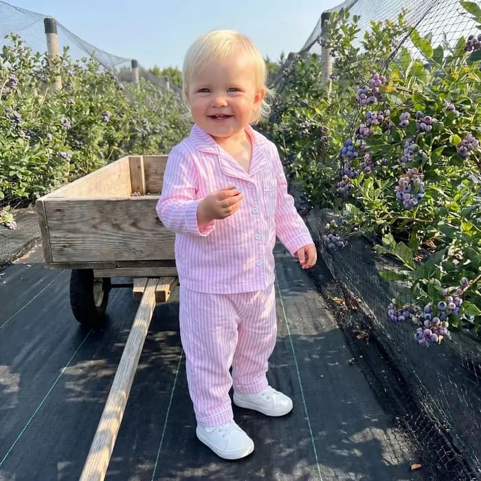 Ensembles de pyjama pour enfants, filles et garçons, chemises rayées à manches longues boutonnées, hauts et pantalons, vêtements de nuit 2 pièces, tenues de détente