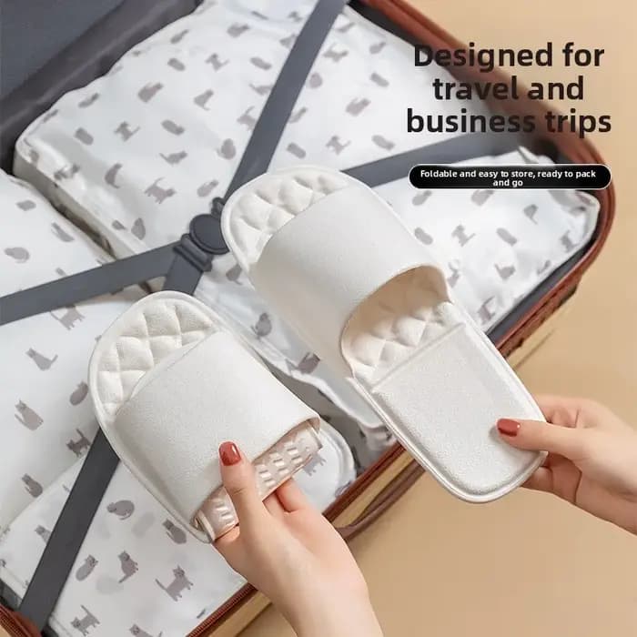 Chaussons de voyage portables pliables pour hôtel