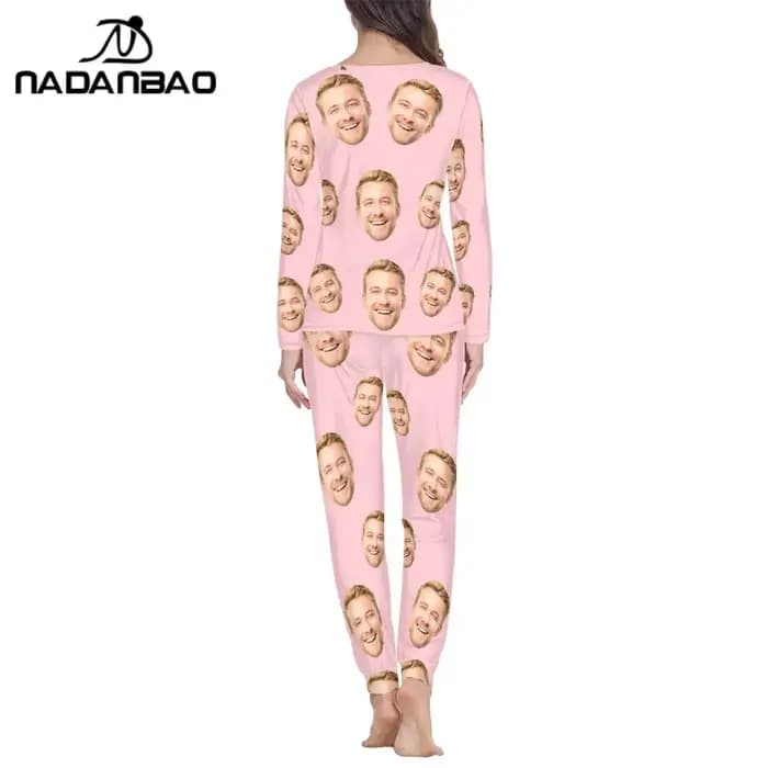 Votre Image personnalisé femmes pyjamas deux pièces ensemble bricolage